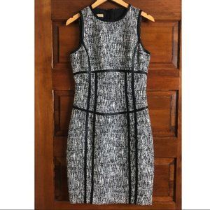 NWOT Sz 4 Michael Kors Collection Runway Tweed Corset Detail Pencil Dress
